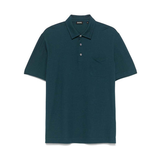 ZEGNA 杰尼亚 男士棉质短袖polo衫 蓝色 UF392A9 F752 T09 商品图0