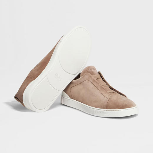 ZEGNA 杰尼亚 男士绒面 Triple Stitch™ 休闲运动鞋 棕色 LHSOY S4667Z COC 商品图3