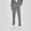 6941078056992  MO&Co. 复古格纹不规则直筒女装休闲裤 商品缩略图1