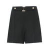 EITIE爱特爱夏季新款简约高腰显瘦黑色直筒休闲舒适短裤7805503 商品缩略图5