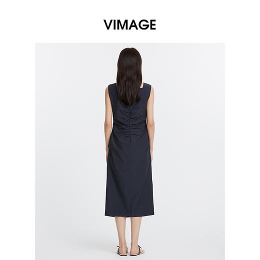VIMAGE纬漫纪夏季新款修身显瘦无袖连衣裙V2107715 商品图4
