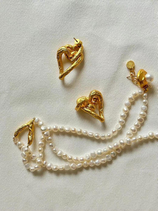 LS｜La aureola Necklace 珍珠V项链 [ 金 / 银 ] 【Celestial】 商品图4