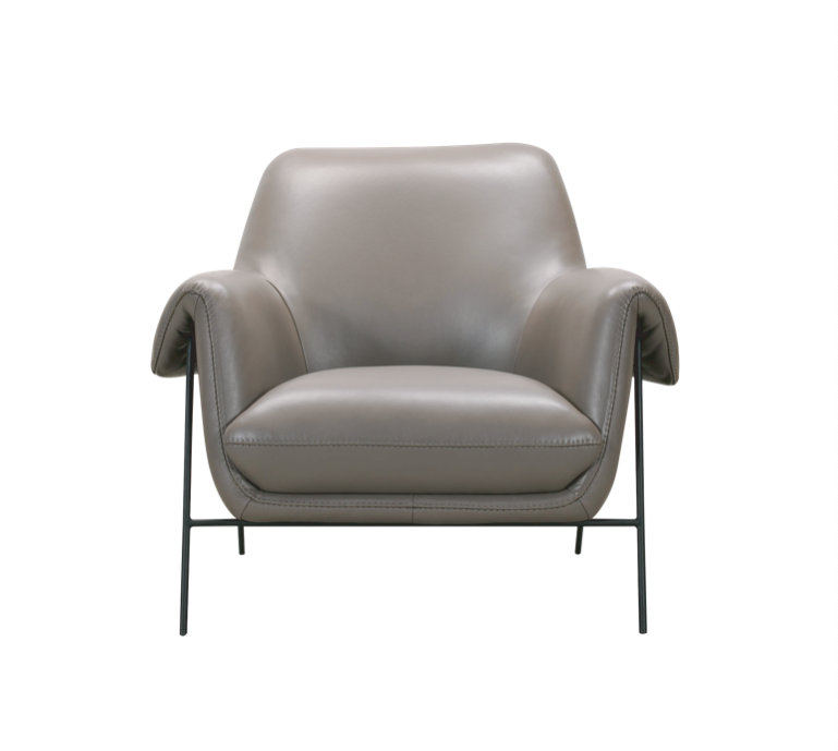 懂窝 | 贝基 皮艺休闲椅 Becky Leather Accent Chair