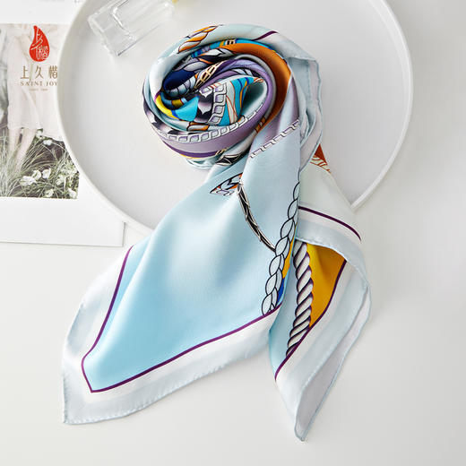 SAINTJOY/上久楷真丝方巾 印花真丝方巾 蝶变 FJS20050 商品图0