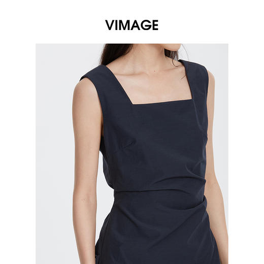 VIMAGE纬漫纪夏季新款修身显瘦无袖连衣裙V2107715 商品图3