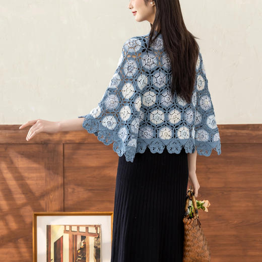 苏苏姐家桦珠斗篷手工DIY钩针蕾丝线上衣毛线团自制材料包 商品图3