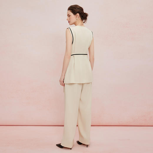 QF400斯尔丽25新款时尚气质显瘦百搭马甲配阔腿裤两件套女套装 商品图1