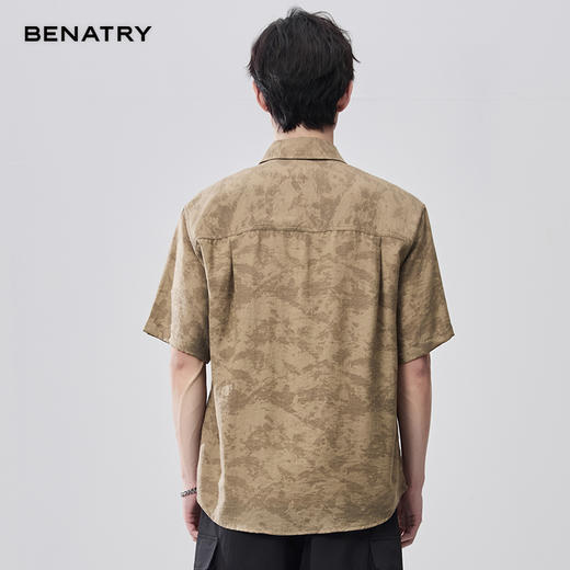 贝纳川夏季亚麻晕染短袖衬衣ECF212003775 商品图4