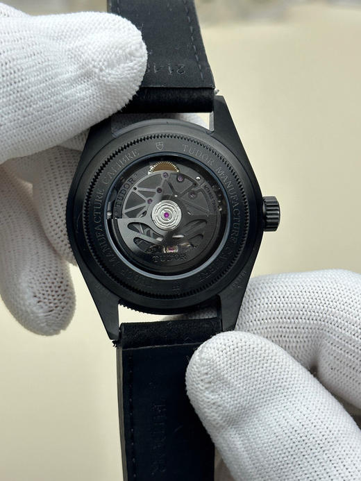 『NOOB official 』新品: 帝陀碧湾黑武士背透腕表 暗夜之眼，窥见机械之美，深邃如夜，锋芒毕露，尺寸41毫米 搭配纯手工澳洲小牛皮➕手工车线➕磨砂质感，做工精良 各方面都无可挑剔❕❕❕ 商品图7