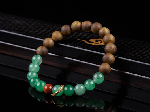 XY0302沉香+非洲翠南红银跑环手串 商品图7