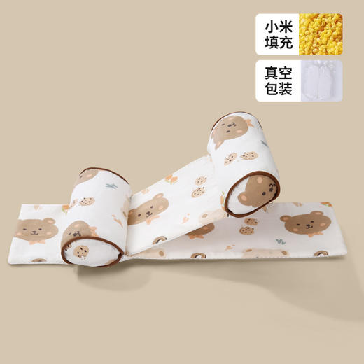 【重力交叉定型枕，可调节，可拆洗】云片枕头婴儿定型枕 幼儿宝宝枕头 纠正防偏头 荞麦壳新生儿侧睡枕-QQ 商品图4