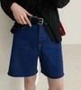 老米优品🎈3-5天！韩代同款 ，送皮带！自留款《纸片人石墨牛仔五分裤》利落裁剪，无敌显瘦显高，品质nice~ K250429A 商品缩略图0