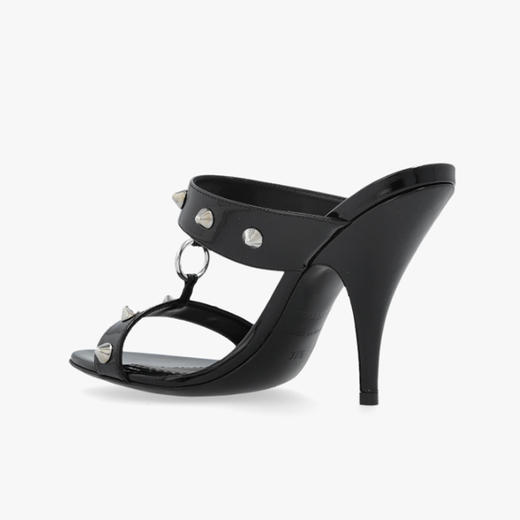 DSQUARED2 女士字母徽标印花铆钉高跟凉鞋 黑色 MHW0044 02508319 2124 商品图1