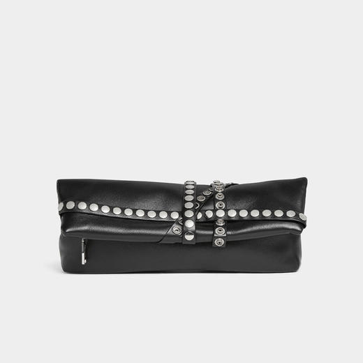 DSQUARED2 女士满饰铆钉手拿包 黑色 CLW0041 18908301 2124 商品图0