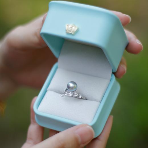 源头直采精挑级！海水珠真多麻系列：戒指&项链   8-9mm 近正圆强光微瑕(下单5天左右发货) 商品图1