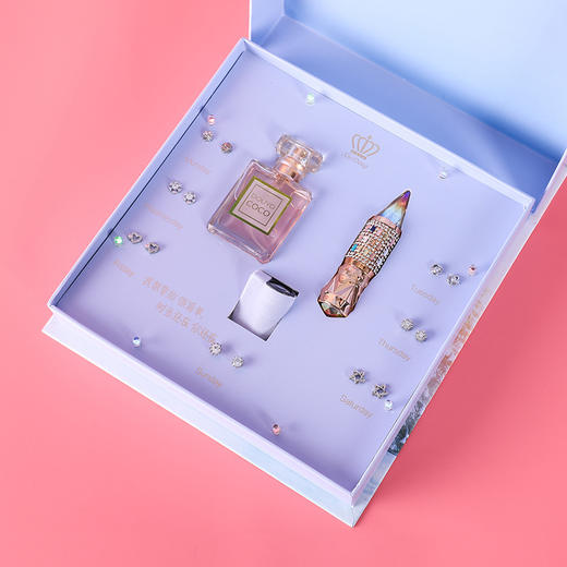 【一鹿有你】520情人节礼物送女朋友老婆925银一周耳钉一鹿有你投影礼盒套装。ry 商品图1