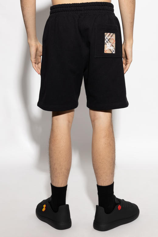 B.B.R 格纹刺绣口袋 丝光薄毛圈短裤中裤 DK358 商品图0