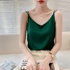 雀说丝绸缎面女装新修身v领短款小众设计内搭美背吊带背心ALR-D23 商品缩略图1