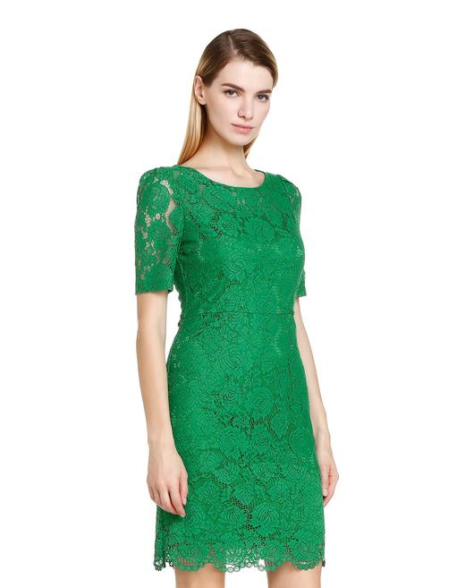 50365520596004138  歌中歌Song of Song 简约蕾丝短袖连衣裙 商品图2