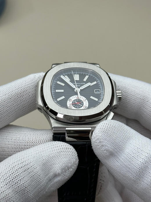 3K厂V3升级版薄薄薄！真功能，真小秒！百达翡丽鹦鹉螺5980多功能计时腕表【表壳】腕表尺寸40.5毫米，厚度为全网最薄仅13.5毫米，同正品一致的枕型表壳采用正面拉丝❕❕ 商品图3