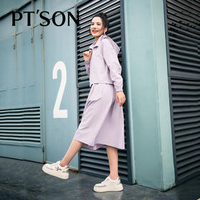 百田森PXP2C697早秋厚底休闲小白鞋女圆头松糕底增高板鞋运动