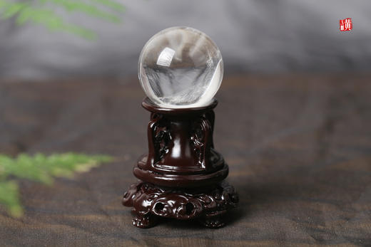 【心想事成】白水晶球摆件 商品图0