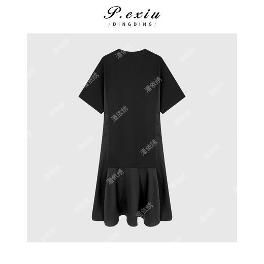 04-3潘依绣丁丁宠粉法式赫本风褶皱拼接鱼尾连衣裙M8631 商品图2