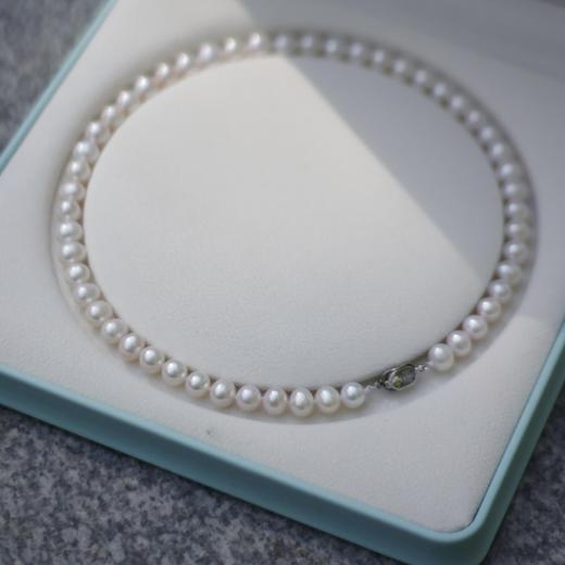 源头直采精挑级！温柔岁月妈妈珠 淡水无核珍珠  8～9mm 礼盒装  近圆微瑕(下单5天左右发货) 商品图7