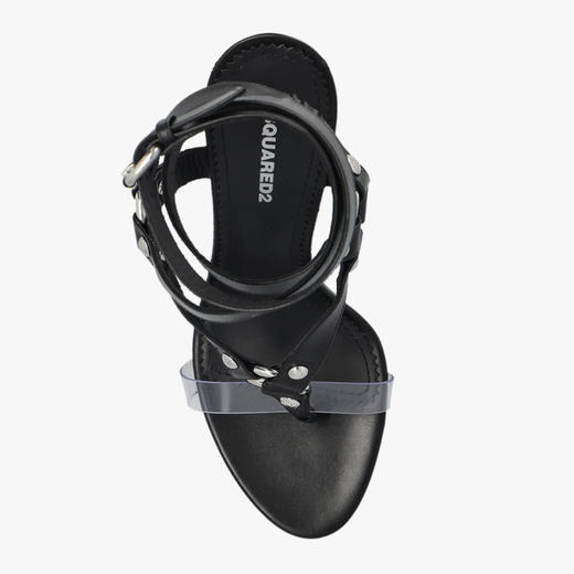DSQUARED2 女士束缚德比高跟凉鞋 黑色 HSW0261 01500001 2124 商品图2