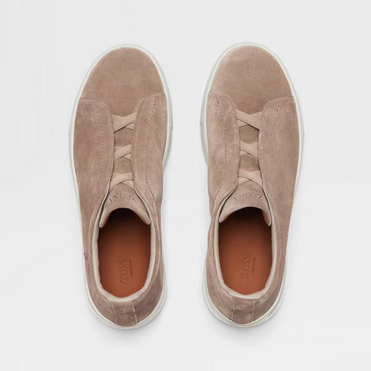 ZEGNA 杰尼亚 男士绒面 Triple Stitch™ 休闲运动鞋 棕色 LHSOY S4667Z COC 商品图1