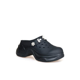 豪麟名鞋奥莱迪嘉女鞋凉拖牛皮革DJHJO51WL212黑色  原价1660元