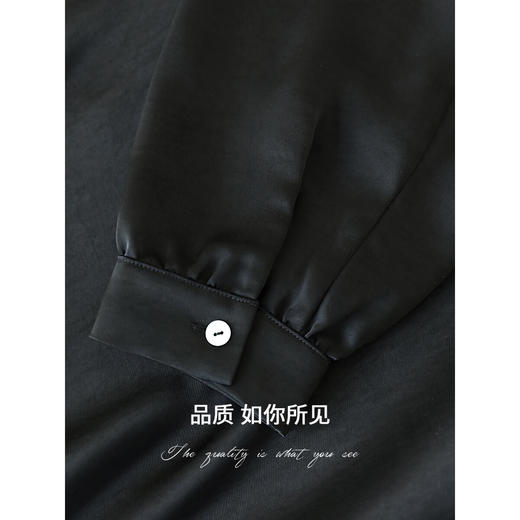 COCOBELLA奢感丝光缎面极简风衬衫女夏气质OL通勤上衣SR7066 商品图4