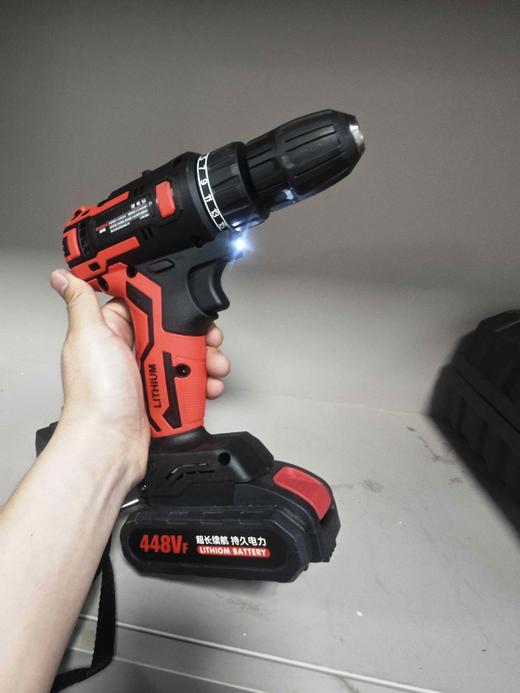 【货号04192】包邮21V无刷锂电钻一电一充塑料盒包装充电钻正反调速功能双速电钻 商品图3