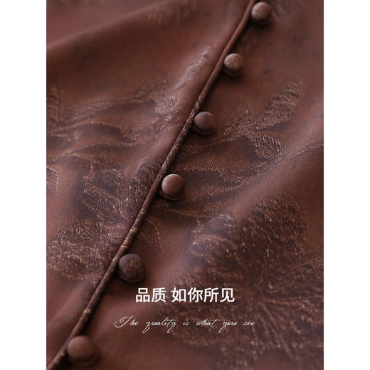 COCOBELLA仿香云纱侘寂风时尚新中式国风短外套式衬衫SR0078 商品图4