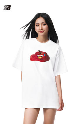 【178元任选3件】FDR官方店 情绪苹果修身短袖T恤男女夏季宽松休闲情侣装体恤上衣