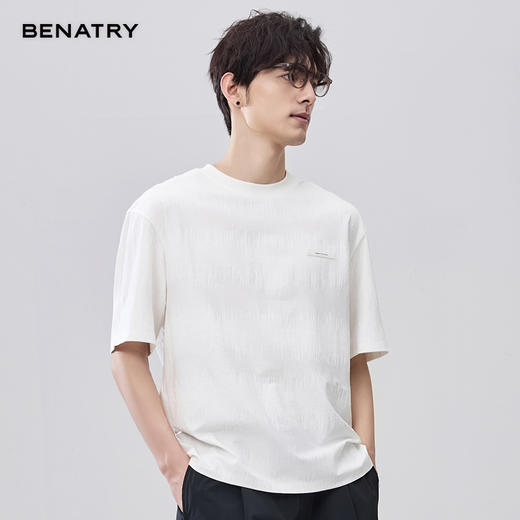 贝纳川夏季双面提花皮标短袖T恤 ECF214014 商品图9