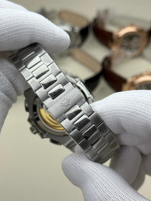 3K厂V3升级版薄薄薄！真功能，真小秒！百达翡丽鹦鹉螺5980多功能计时腕表【表壳】腕表尺寸40.5毫米，厚度为全网最薄仅13.5毫米，同正品一致的枕型表壳采用正面拉丝❕❕❕ 商品图8