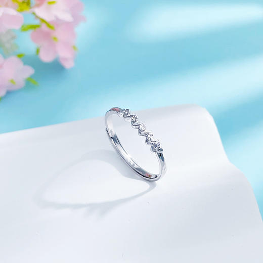 【限时8.8折】【线上铂金馆】PT950 【国际铂金协会】铂金空心立体曲线仿钻活口圈戒(ACPTJZ00010)预售产品下单后不退款不退货不换货不补差价) 商品图3