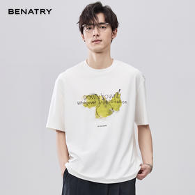 贝纳川夏季圆领立体绣花短袖T恤ECF214010