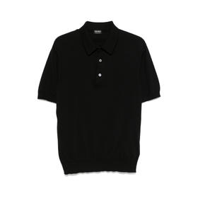 ZEGNA 杰尼亚 男士棉质针织短袖Polo衫 黑色 UFC90A9 C32 K09
