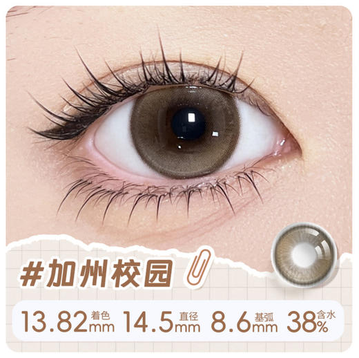 【加州校园】弥生半年抛2片装女高系列C14.5大直径棕色俏皮百搭款 商品图0