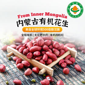 【有机四粒红花生】800g/袋 内蒙古产清甜脱壳红皮花生粒