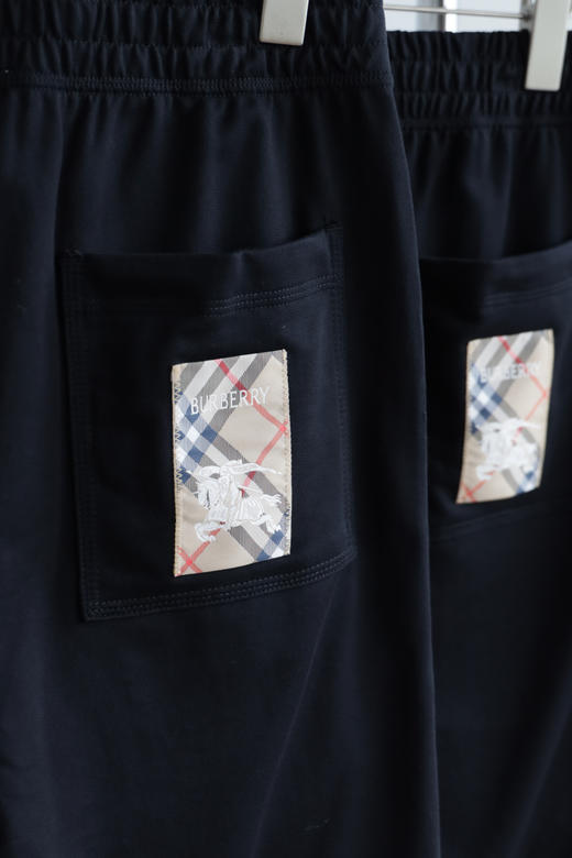 B.B.R 格纹刺绣口袋 丝光薄毛圈短裤中裤 DK358 商品图6