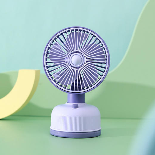 【一键清凉❗桌面清爽风扇】桌面水果色系小风扇，可倾斜设计全方位送风，两档风力适用更广泛，USB充电式桌面小风扇简约台式电风扇QQ 商品图4
