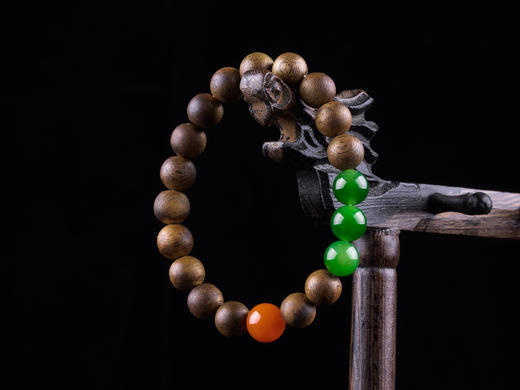 XY0308沉香+南红碧玉手串 商品图8