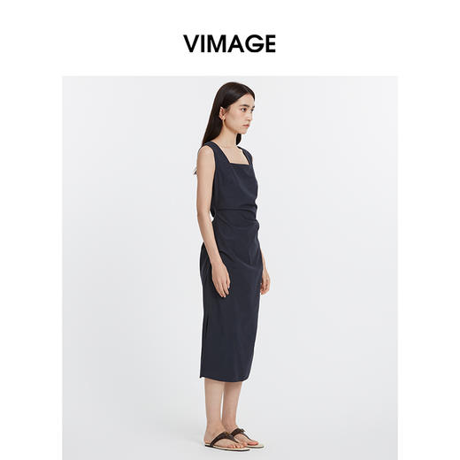 VIMAGE纬漫纪夏季新款修身显瘦无袖连衣裙V2107715 商品图2
