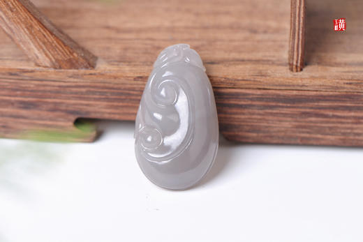 和田烟紫玉【如意】吊坠 配精美挂绳 商品图2