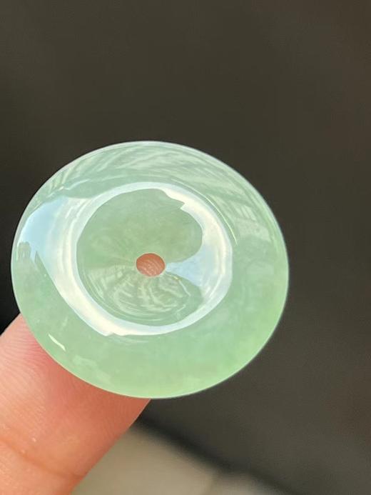 【云意轩】编号：9513 冰种甜绿平安扣天然翡翠 附证书 商品图1