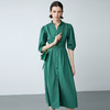 EITIE爱特爱夏季新款气质通勤V领收腰显瘦衬衫连衣裙7807538 商品缩略图7