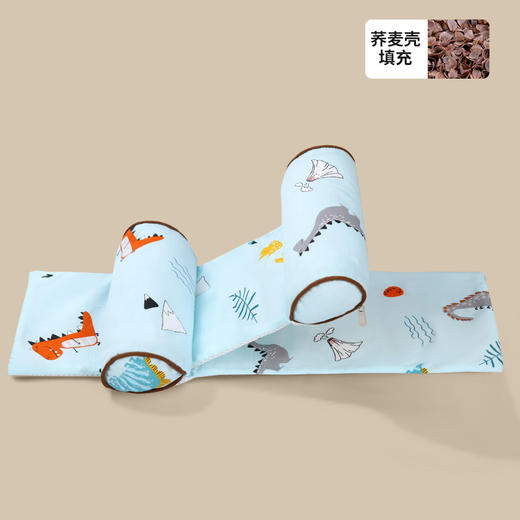 【重力交叉定型枕，可调节，可拆洗】云片枕头婴儿定型枕 幼儿宝宝枕头 纠正防偏头 荞麦壳新生儿侧睡枕-QQ 商品图12